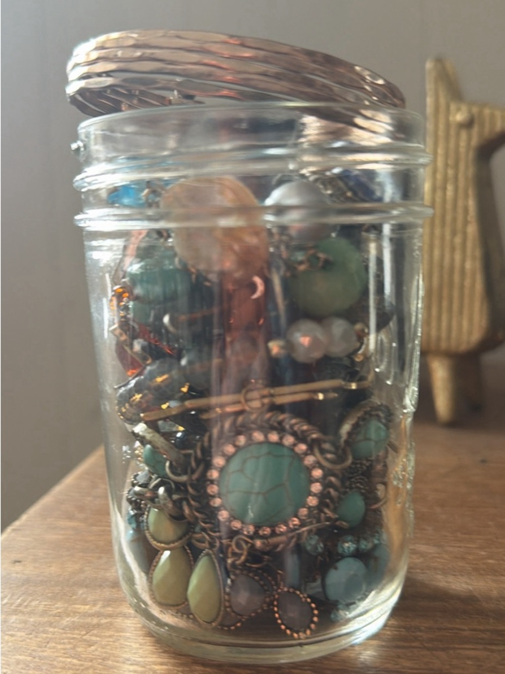 Turquoise and muted greens and browns - med/small little luxe mystery jewelry